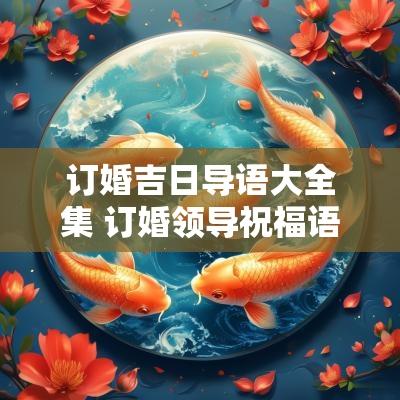 订婚吉日导语大全集 订婚领导祝福语