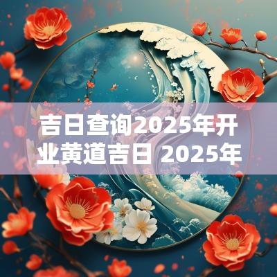 吉日查询2025年开业黄道吉日 2025年黄道吉日查询