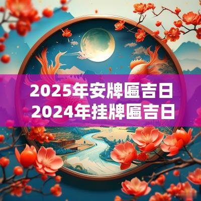 2025年安牌匾吉日 2025年挂牌匾吉日吉时