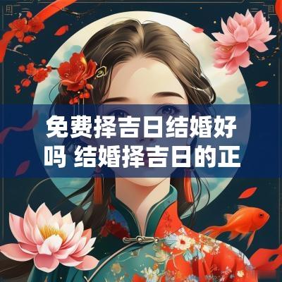 免费择吉日结婚好吗 结婚择吉日的正确方法图解