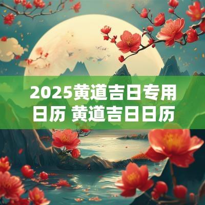2025黄道吉日专用日历 黄道吉日日历表2025