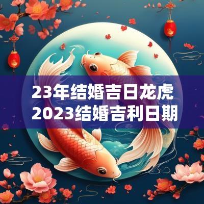 23年结婚吉日龙虎 2025结婚吉利日期