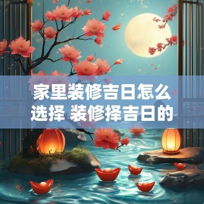 家里装修吉日怎么选择 装修择吉日的正确方法