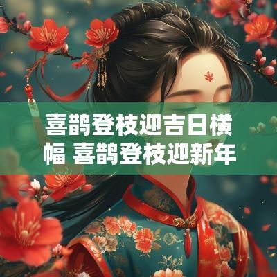 喜鹊登枝迎吉日横幅 喜鹊登枝迎新年