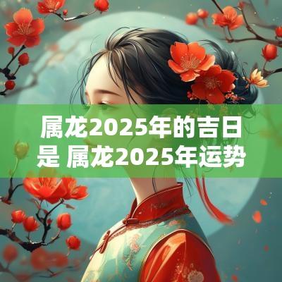 属龙2025年的吉日是 属龙2025年运势及运程及每月运势
