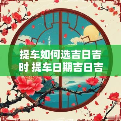 提车如何选吉日吉时 提车日期吉日吉时2025