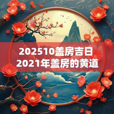 202510盖房吉日 2025年盖房的黄道吉日