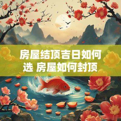 房屋结顶吉日如何选 房屋如何封顶