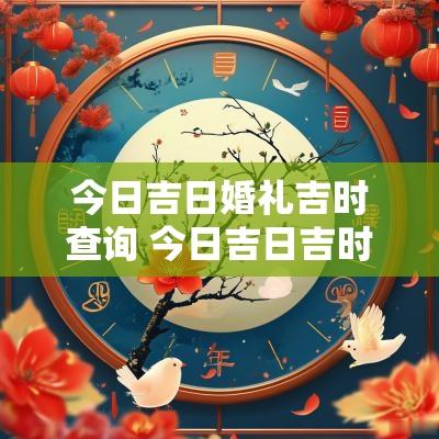 今日吉日婚礼吉时查询 今日吉日吉时查询