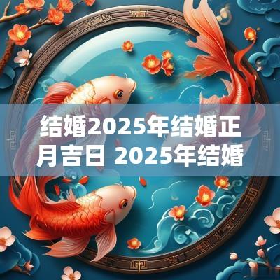 结婚2025年结婚正月吉日 2025年结婚黄道吉日一览表万年历