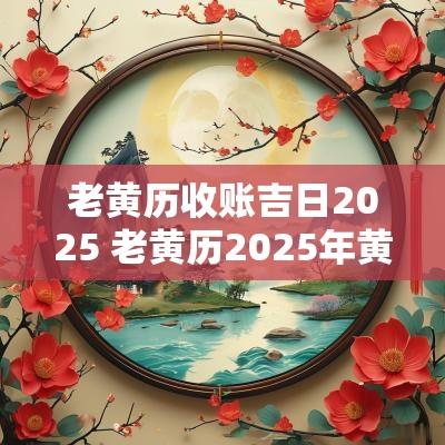 老黄历收账吉日2025 老黄历2025年黄道吉日