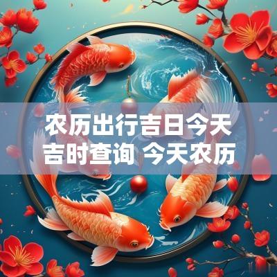 农历出行吉日今天吉时查询 今天农历几月几日是吉日出行吉时