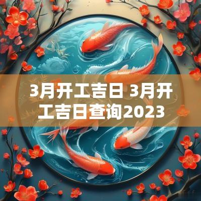3月开工吉日 3月开工吉日查询2025