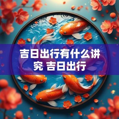 吉日出行有什么讲究 吉日出行