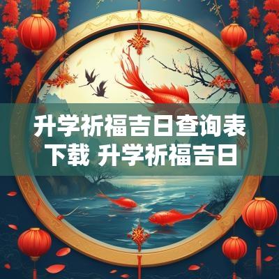 升学祈福吉日查询表下载 升学祈福吉日查询表下载手机版