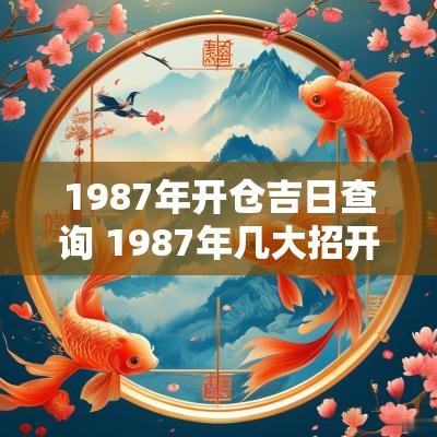 1987年开仓吉日查询 1987年几大招开