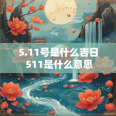 5.11号是什么吉日 511是什么意思