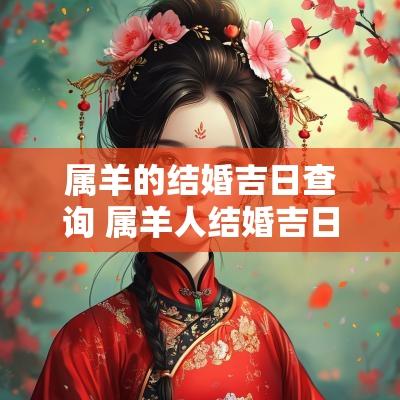 属羊的结婚吉日查询 属羊人结婚吉日查询