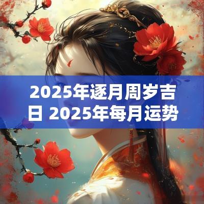 2025年逐月周岁吉日 2025年每月运势完整版