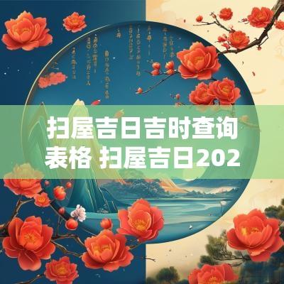 扫屋吉日吉时查询表格 扫屋吉日2025