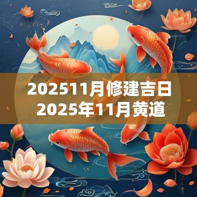 202511月修建吉日 2025年11月黄道吉日查询