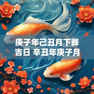 庚子年己丑月下葬吉日 辛丑年庚子月己丑日入宅