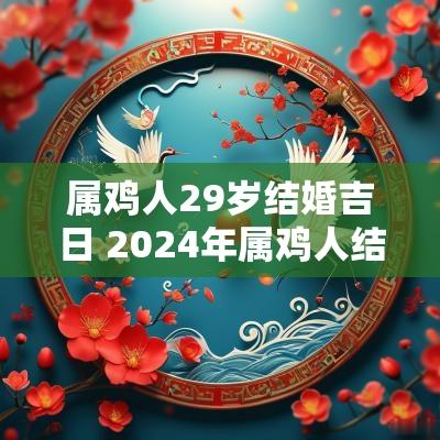 属鸡人29岁结婚吉日 2025年属鸡人结婚黄道吉日