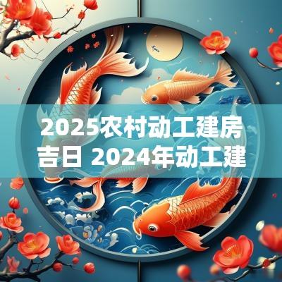 2025农村动工建房吉日 2025年动工建房吉日有哪些