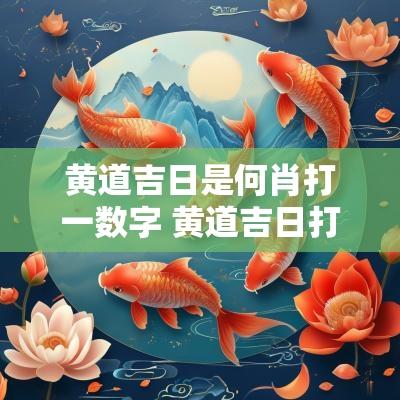 黄道吉日是何肖打一数字 黄道吉日打正确生肖