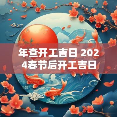 年查开工吉日 2025春节后开工吉日