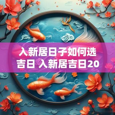 入新居日子如何选吉日 入新居吉日2025年