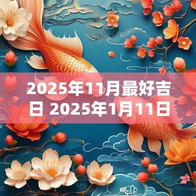 2025年11月最好吉日 2025年1月11日适合结婚吗