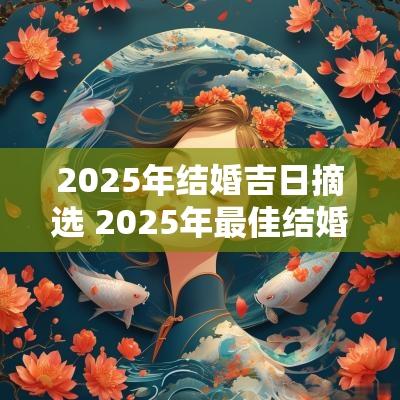 2025年结婚吉日摘选 2025年最佳结婚吉日