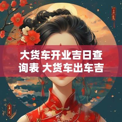 大货车开业吉日查询表 大货车出车吉日
