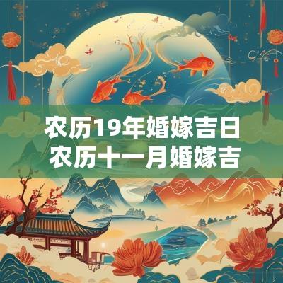 农历19年婚嫁吉日 农历十一月婚嫁吉日