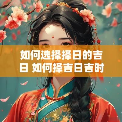 如何选择择日的吉日 如何择吉日吉时最准确