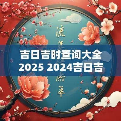 吉日吉时查询大全2025 2025吉日吉时大全表
