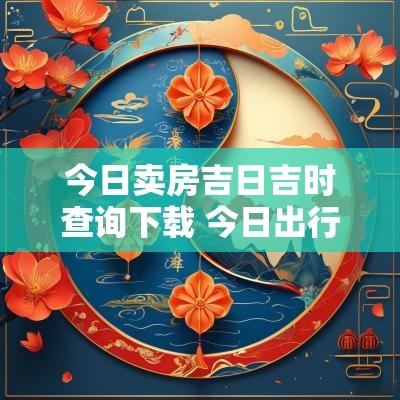 今日卖房吉日吉时查询下载 今日出行吉日吉时查询