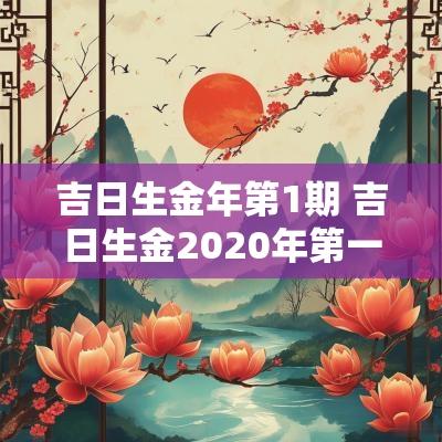 吉日生金年第1期 吉日生金2025年第一期