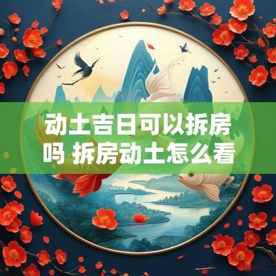 动土吉日可以拆房吗 拆房动土怎么看日子