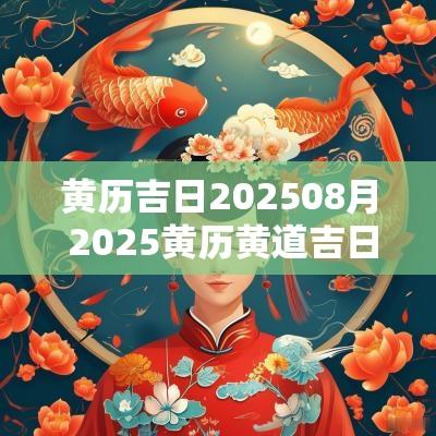 黄历吉日202508月 2025黄历黄道吉日一览表