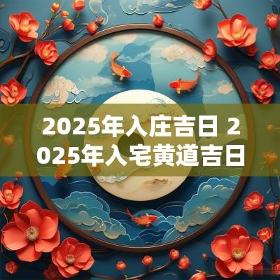 2025年入庄吉日 2025年入宅黄道吉日