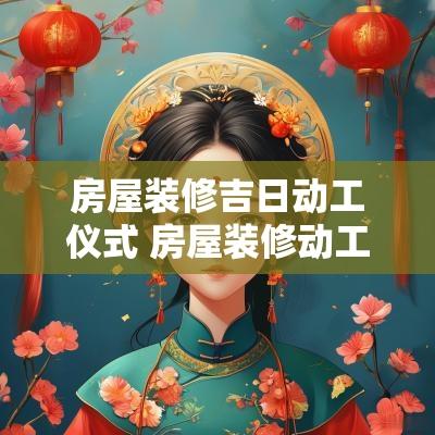 房屋装修吉日动工仪式 房屋装修动工吉祥话