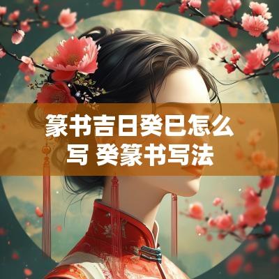 篆书吉日癸巳怎么写 癸篆书写法