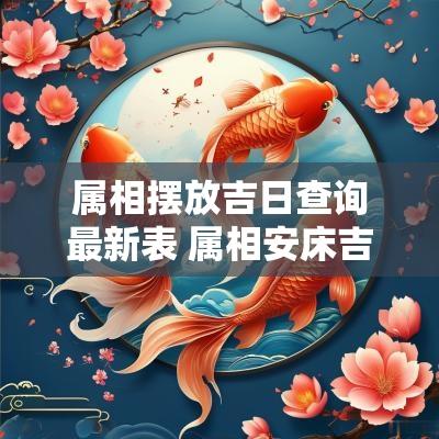 属相摆放吉日查询最新表 属相安床吉日查询