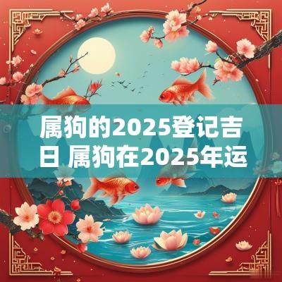 属狗的2025登记吉日 属狗在2025年运势怎么样
