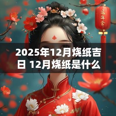 2025年12月烧纸吉日 12月烧纸是什么节日