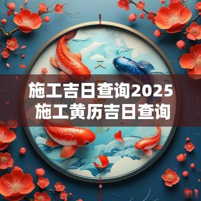 施工吉日查询2025 施工黄历吉日查询2025