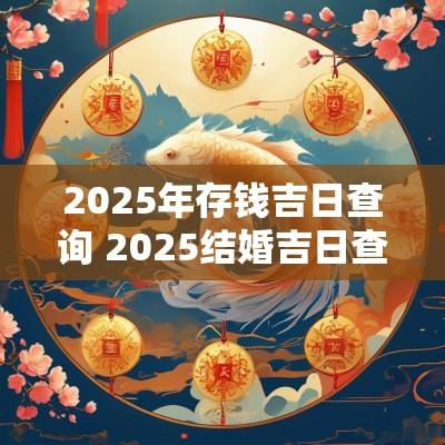 2025年存钱吉日查询 2025结婚吉日查询