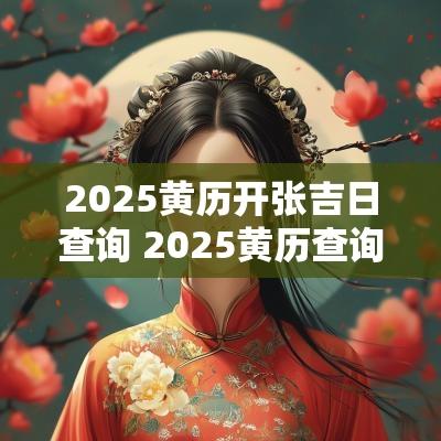 2025黄历开张吉日查询 2025黄历查询黄道吉日